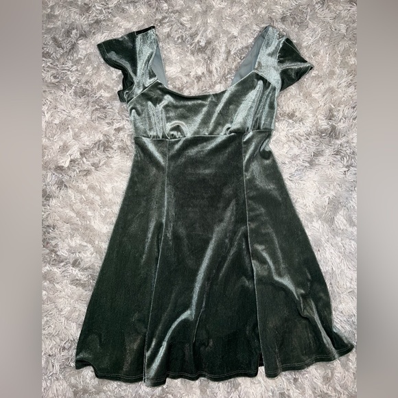 Rewind Dresses Rewind Sage Green Velvet Dress Poshmark